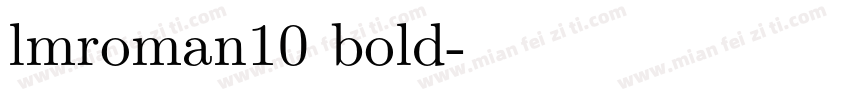 lmroman10 bold字体转换